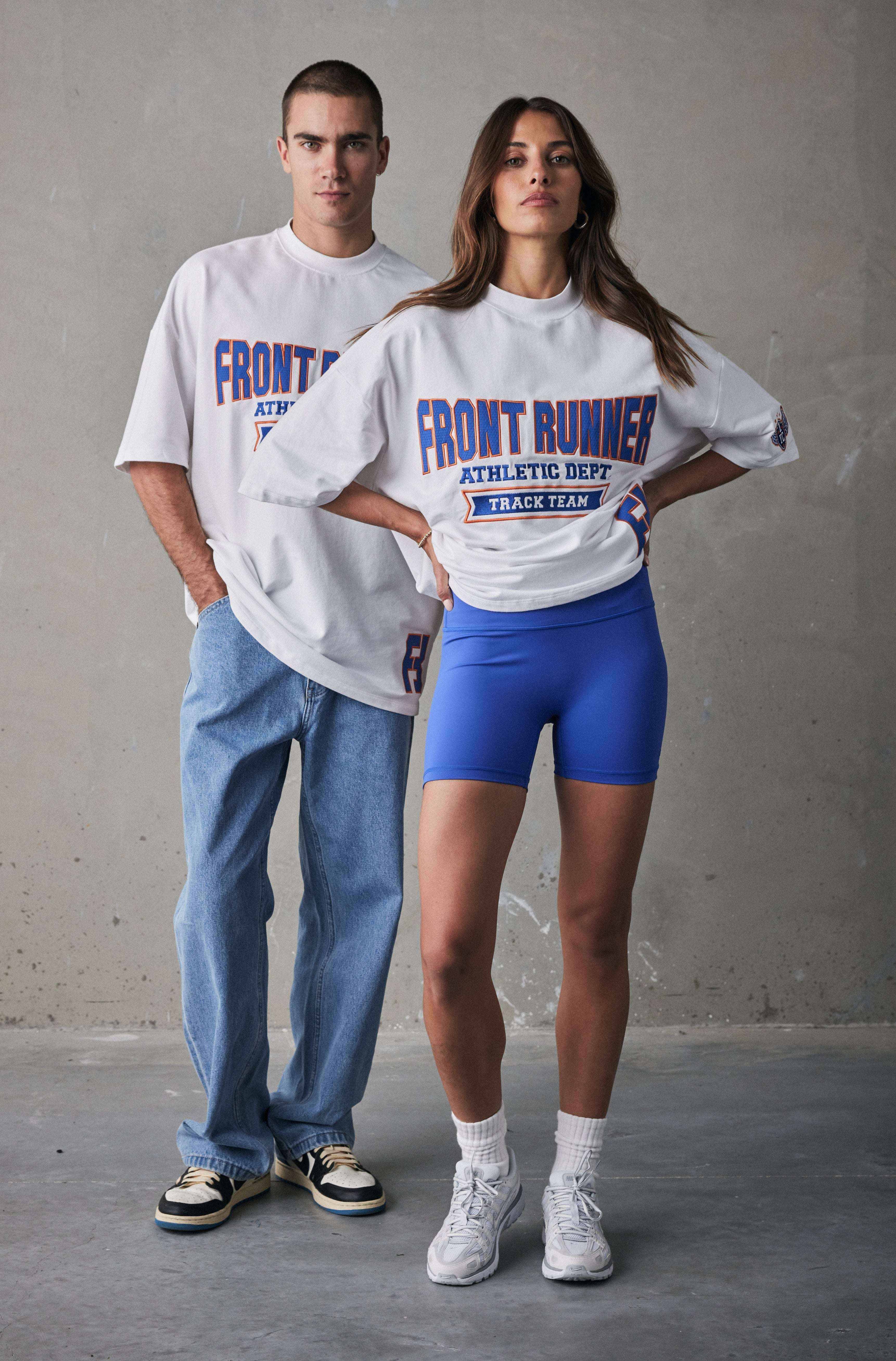 White Athletic Department T-Shirt for Sports Fans