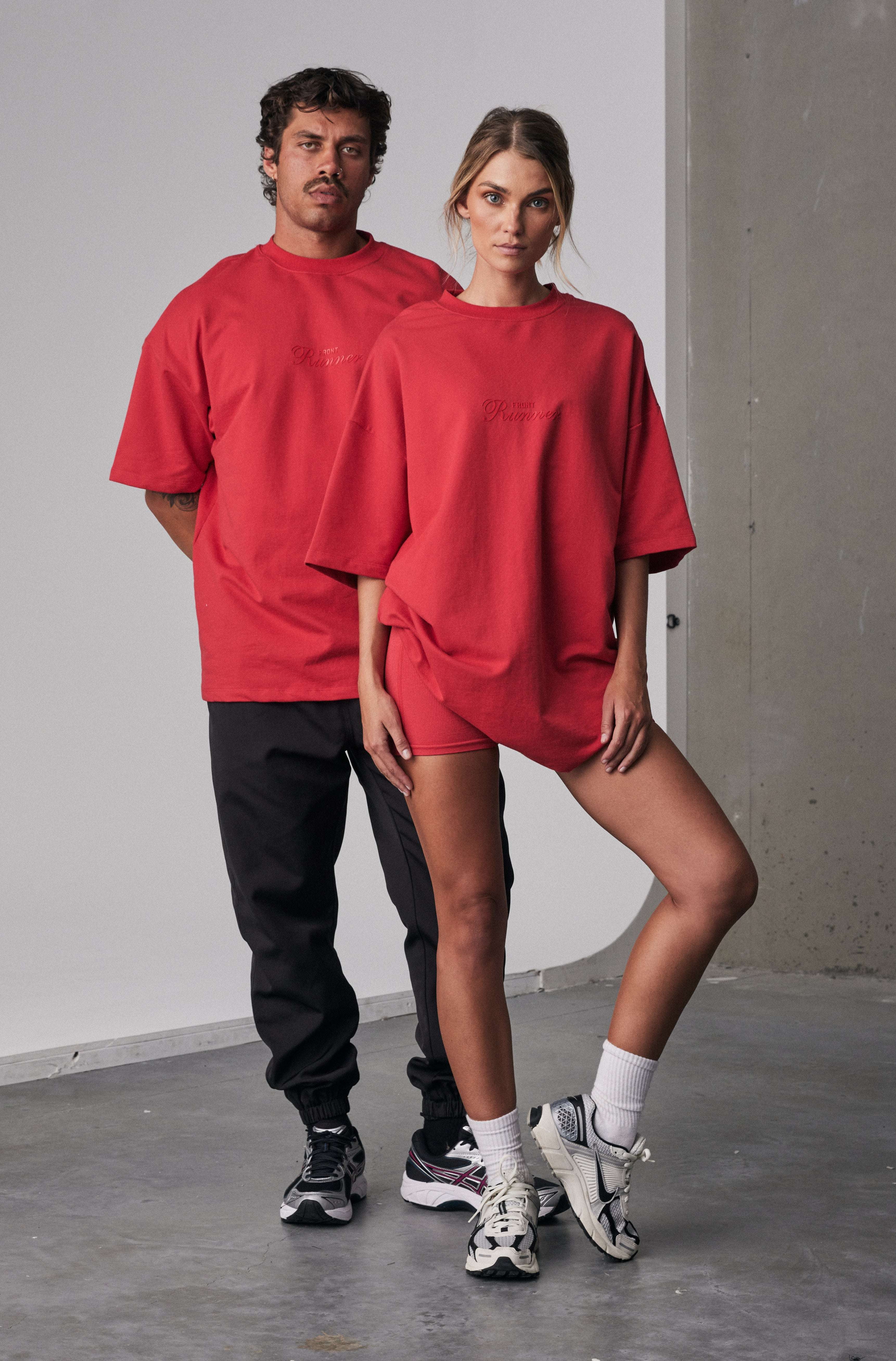 Classic Red Staple Tee - Essential Cotton Shirt