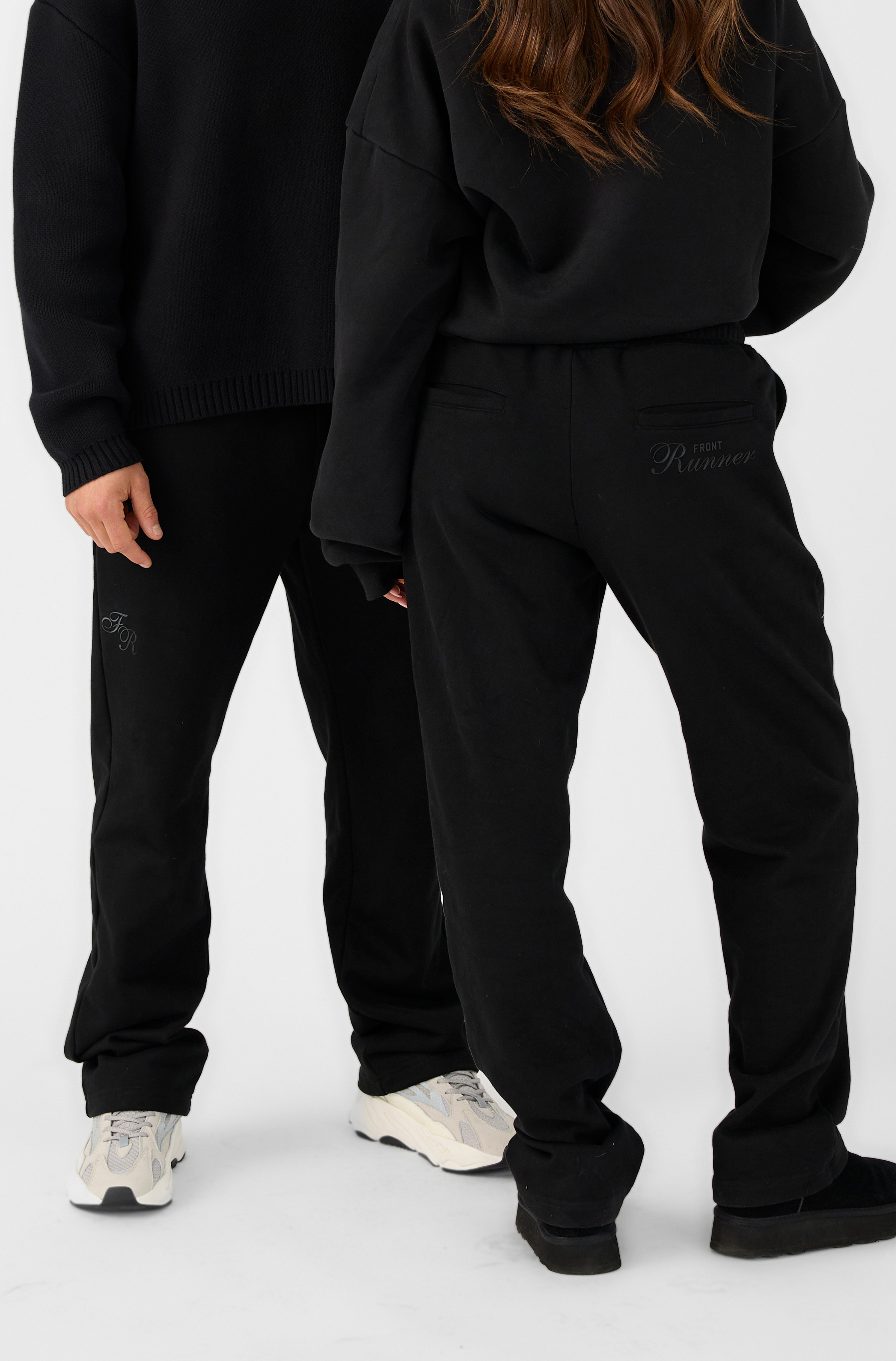 Black Straight Leg Sweatpants for Comfort
