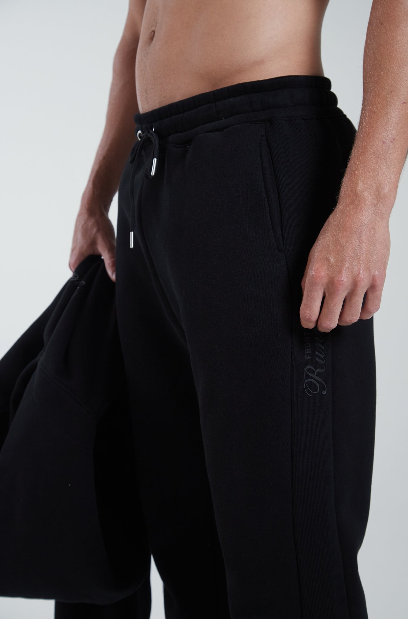 Black Staple Sweatpants for Comfort