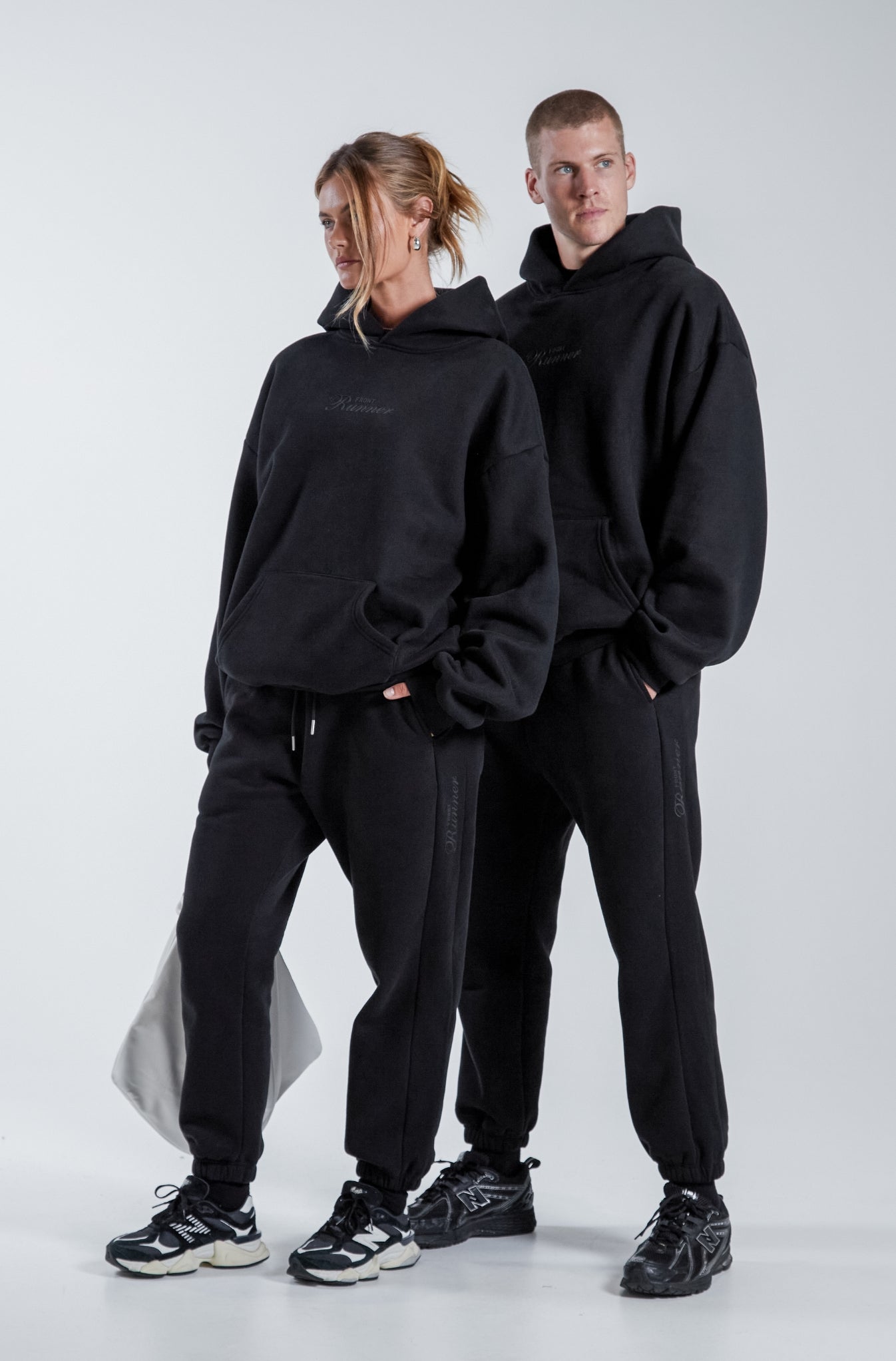 Black Staple Sweatpants for Comfort