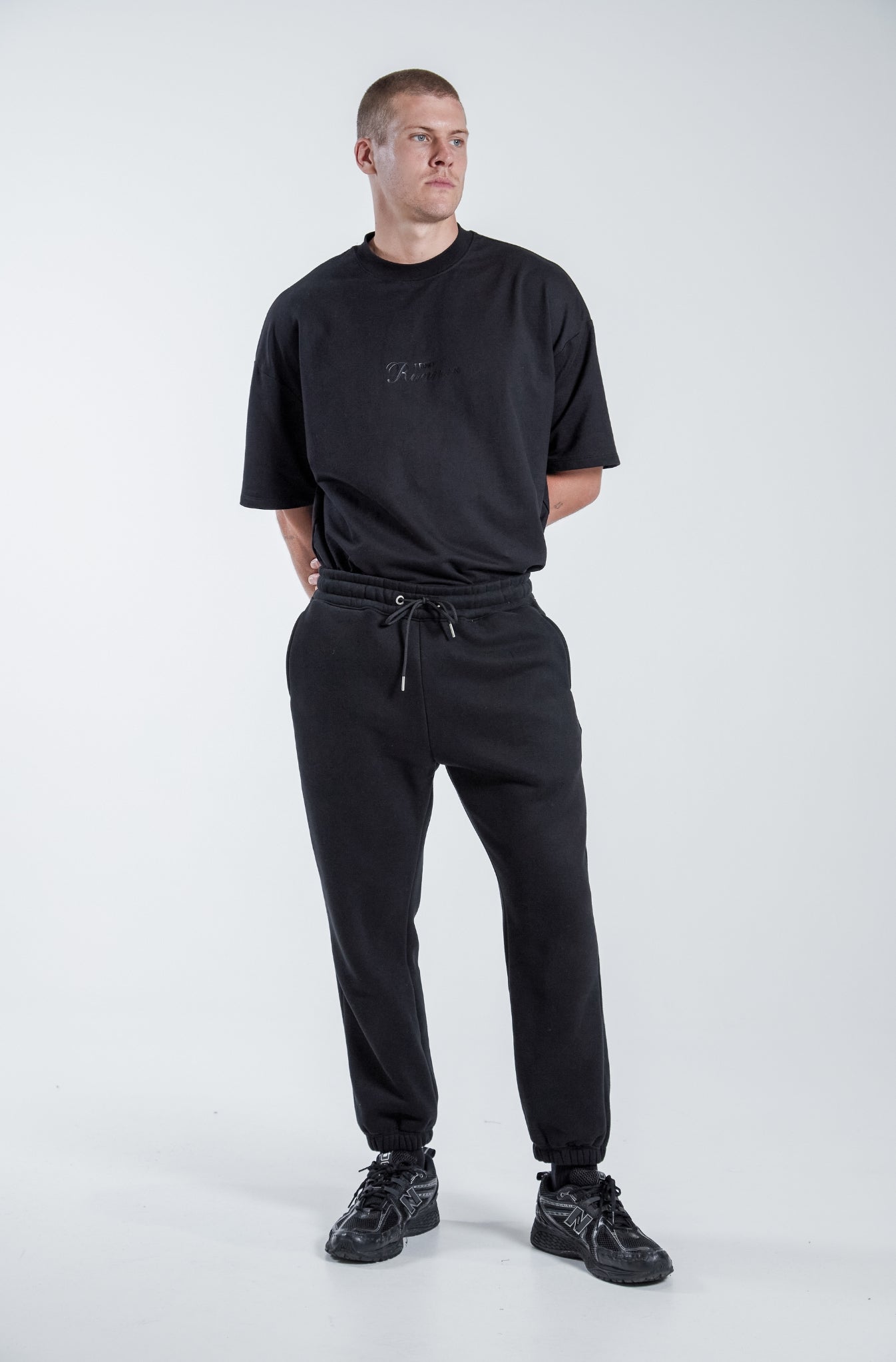 Black Staple Sweatpants for Comfort
