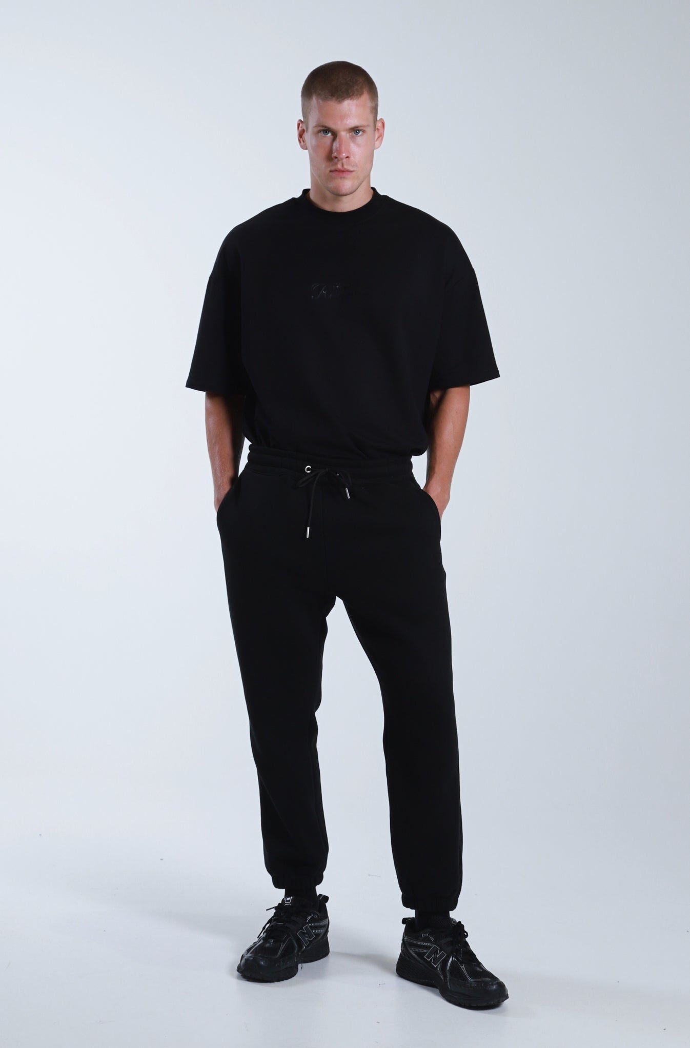 Black Staple Sweatpants for Comfort