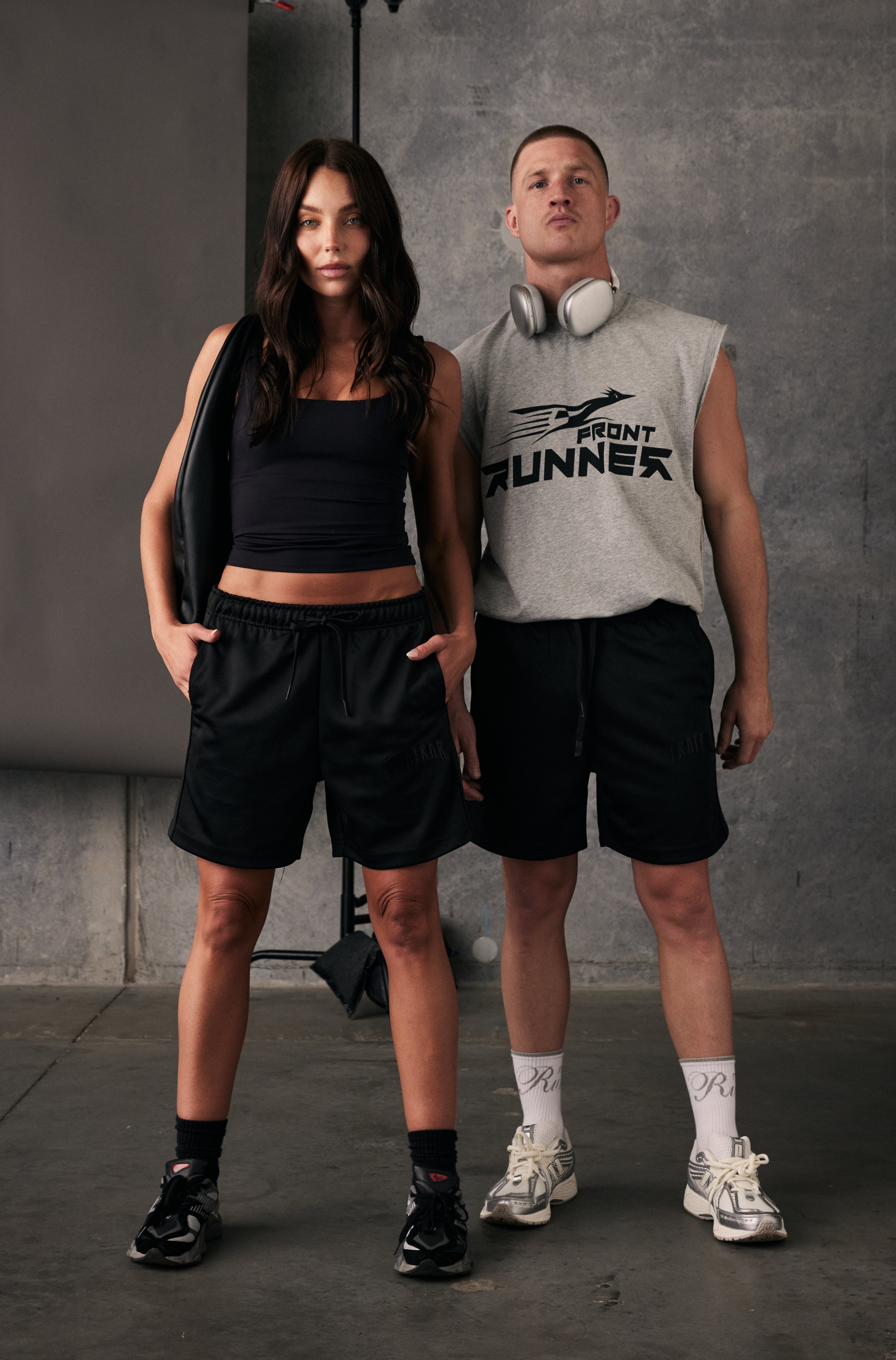 FRNTRNR Black Shorts for Men