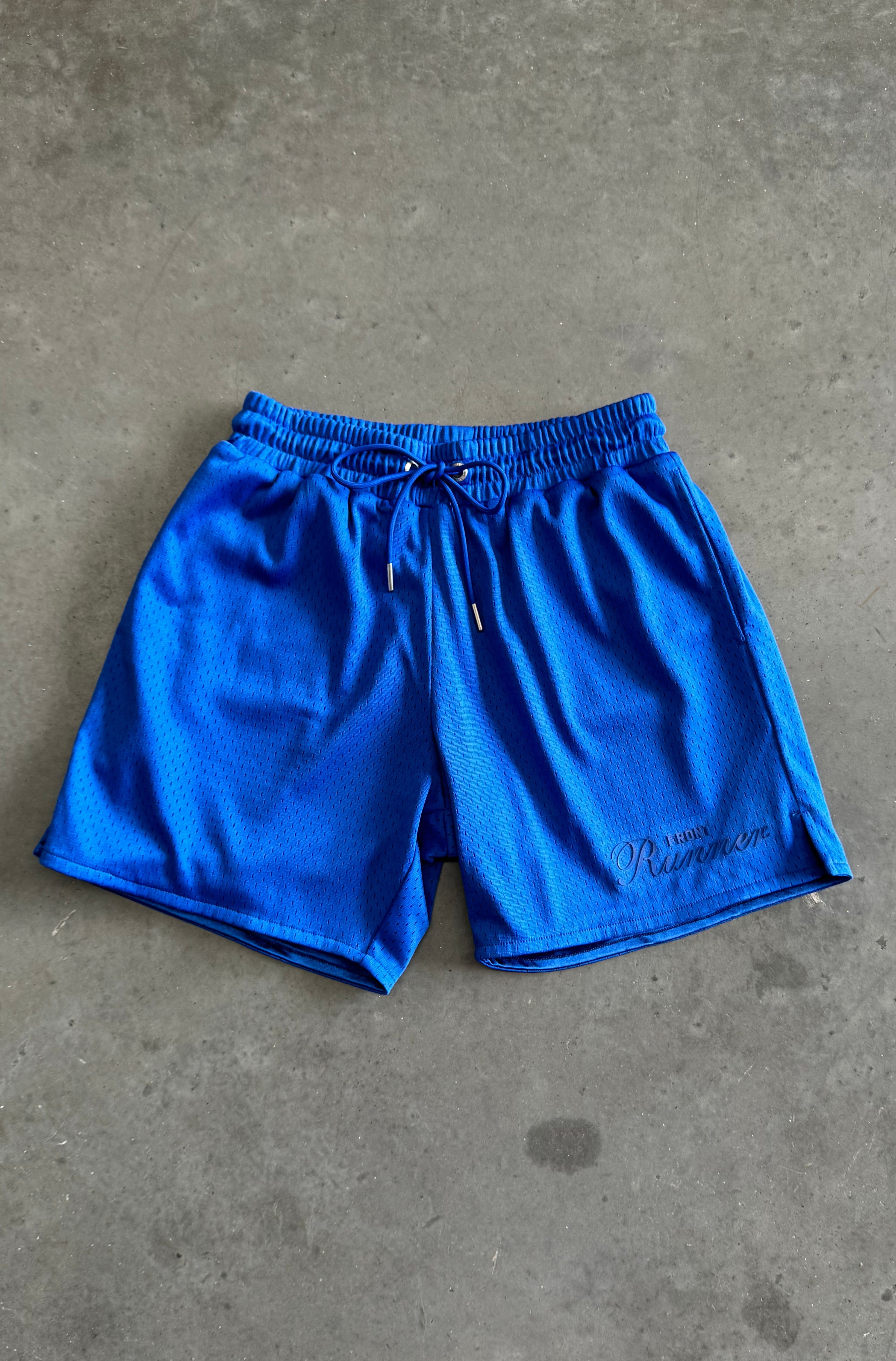 Cobalt Mesh Athletic Shorts for Men