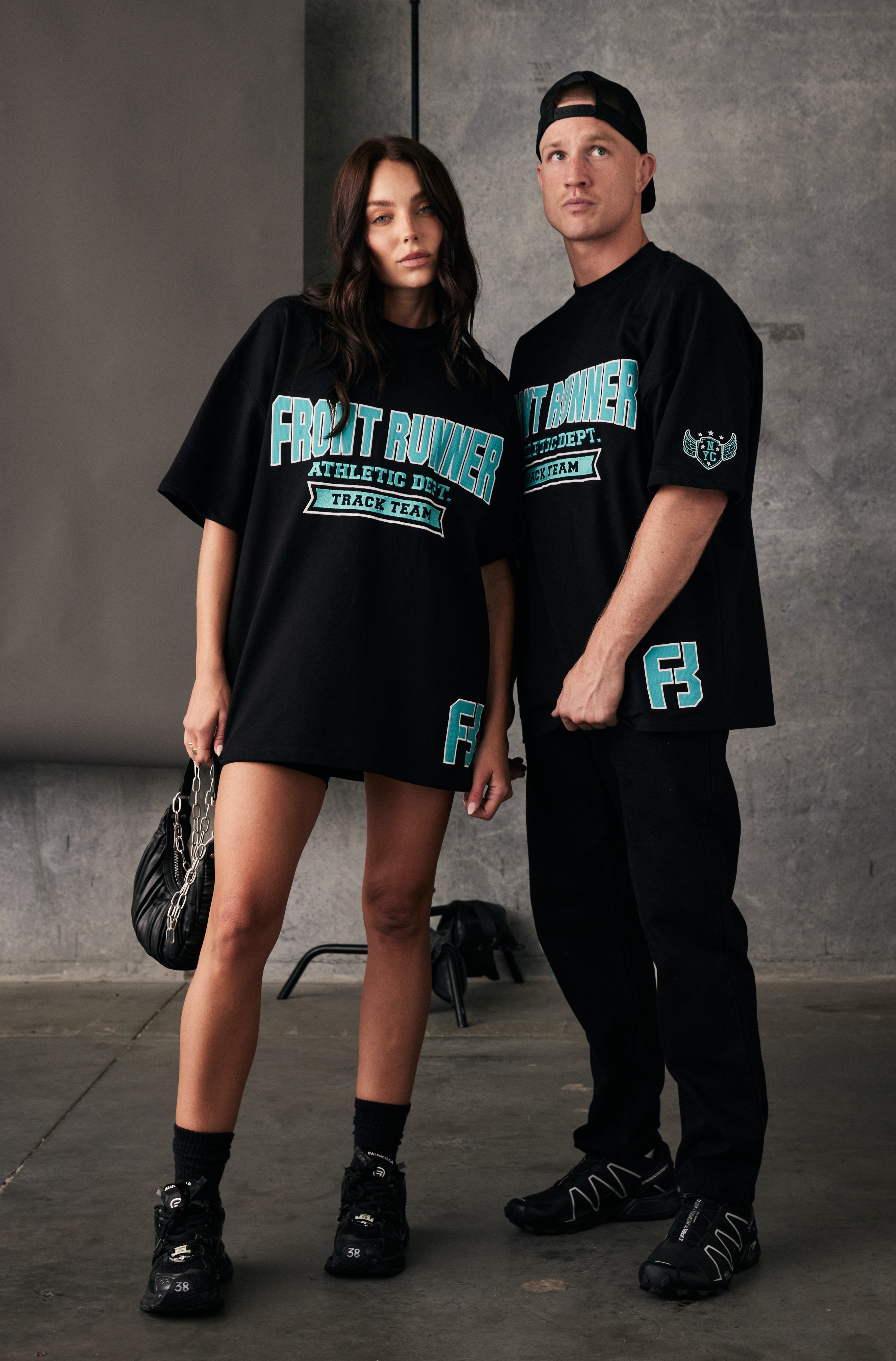 Black Athletic Department T-Shirt for Sports Fans