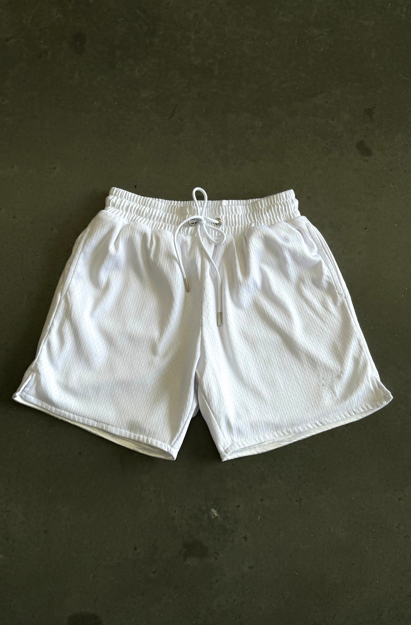 FR x EBT White Mesh Spin Kick Shorts