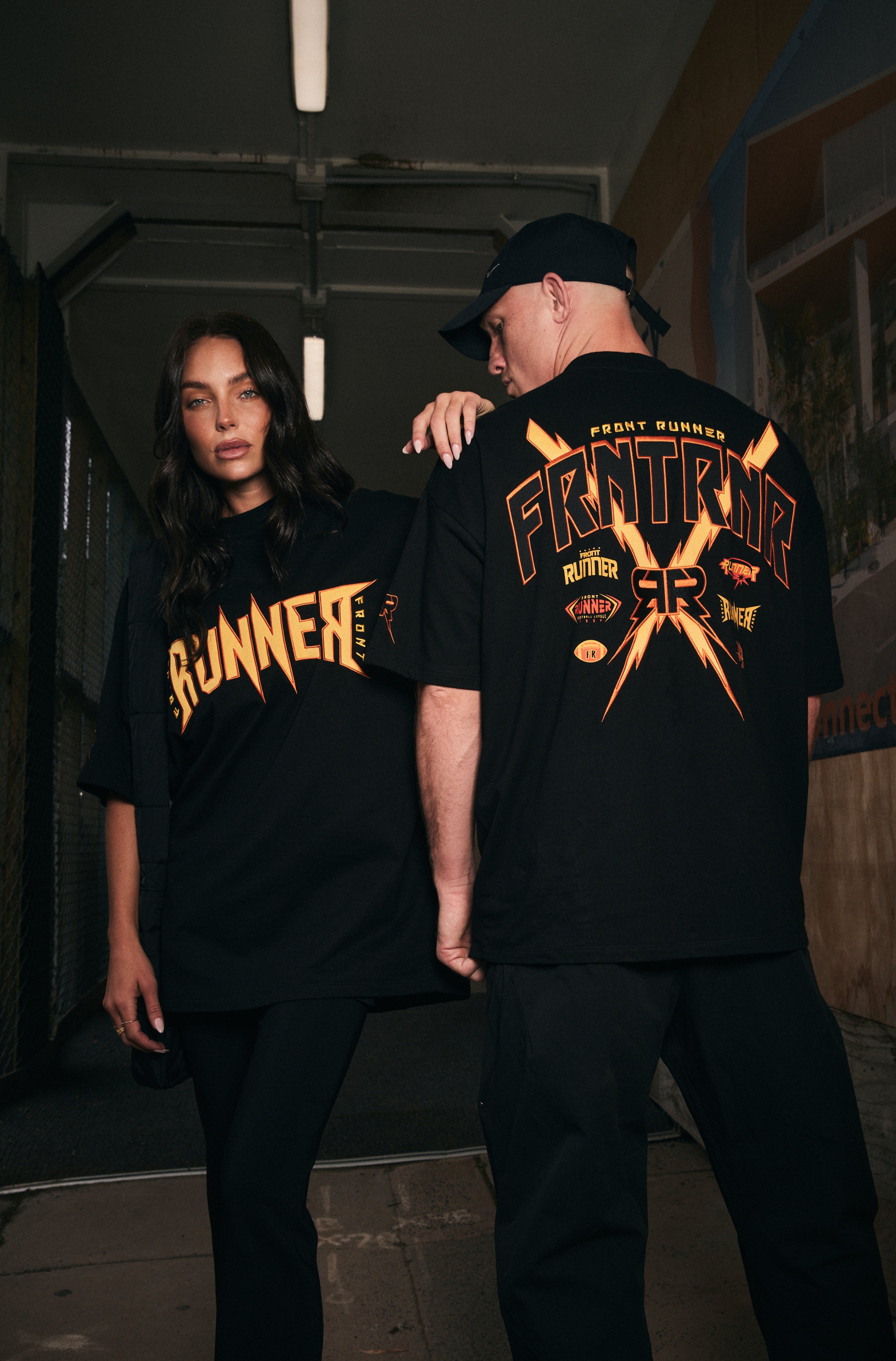 Bolt Tee - Black Fire Style