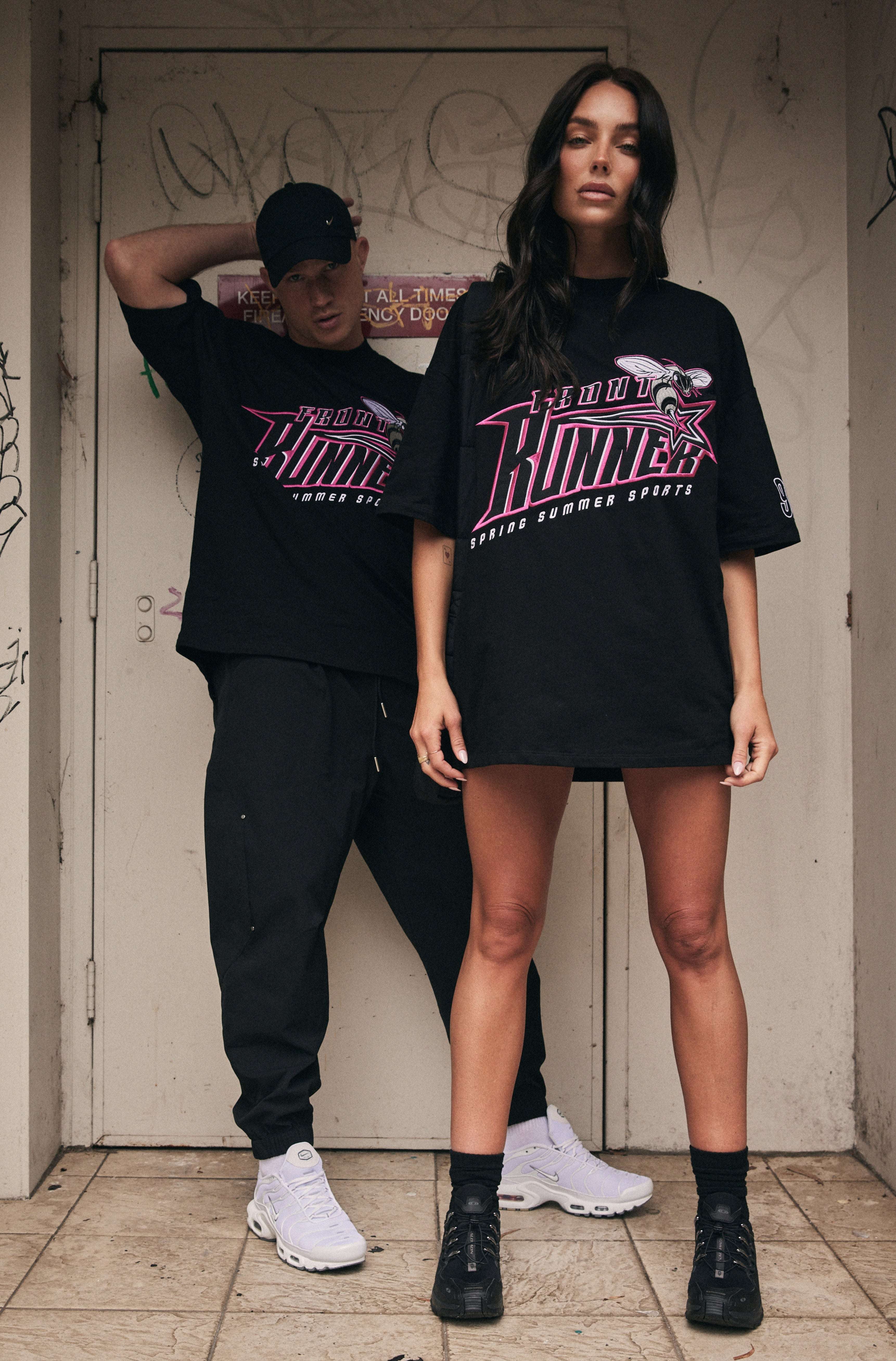 Black & Pink Hornet Graphic Tee