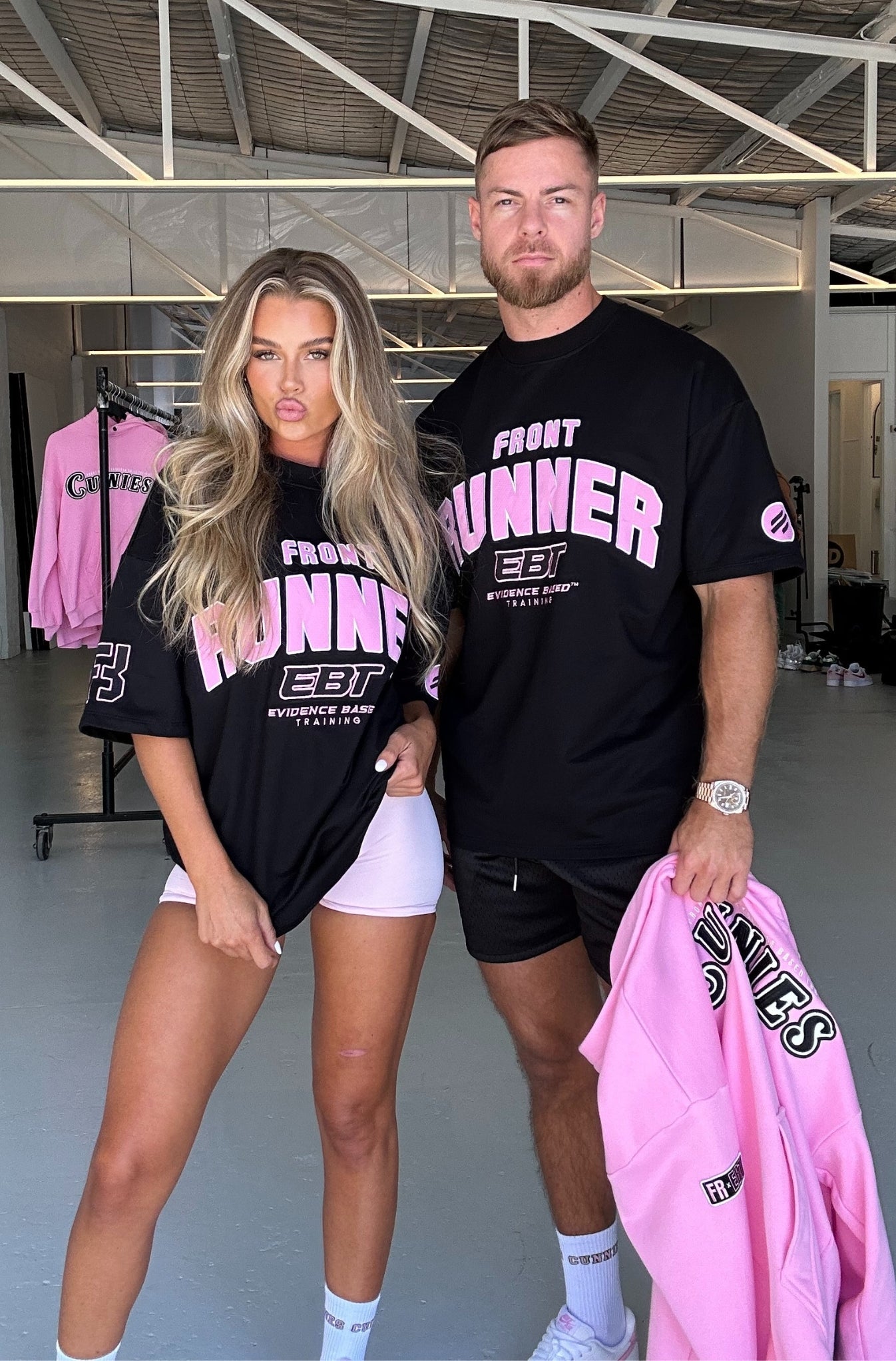 FR x EBT Graphic Tee - Black & Pink Style