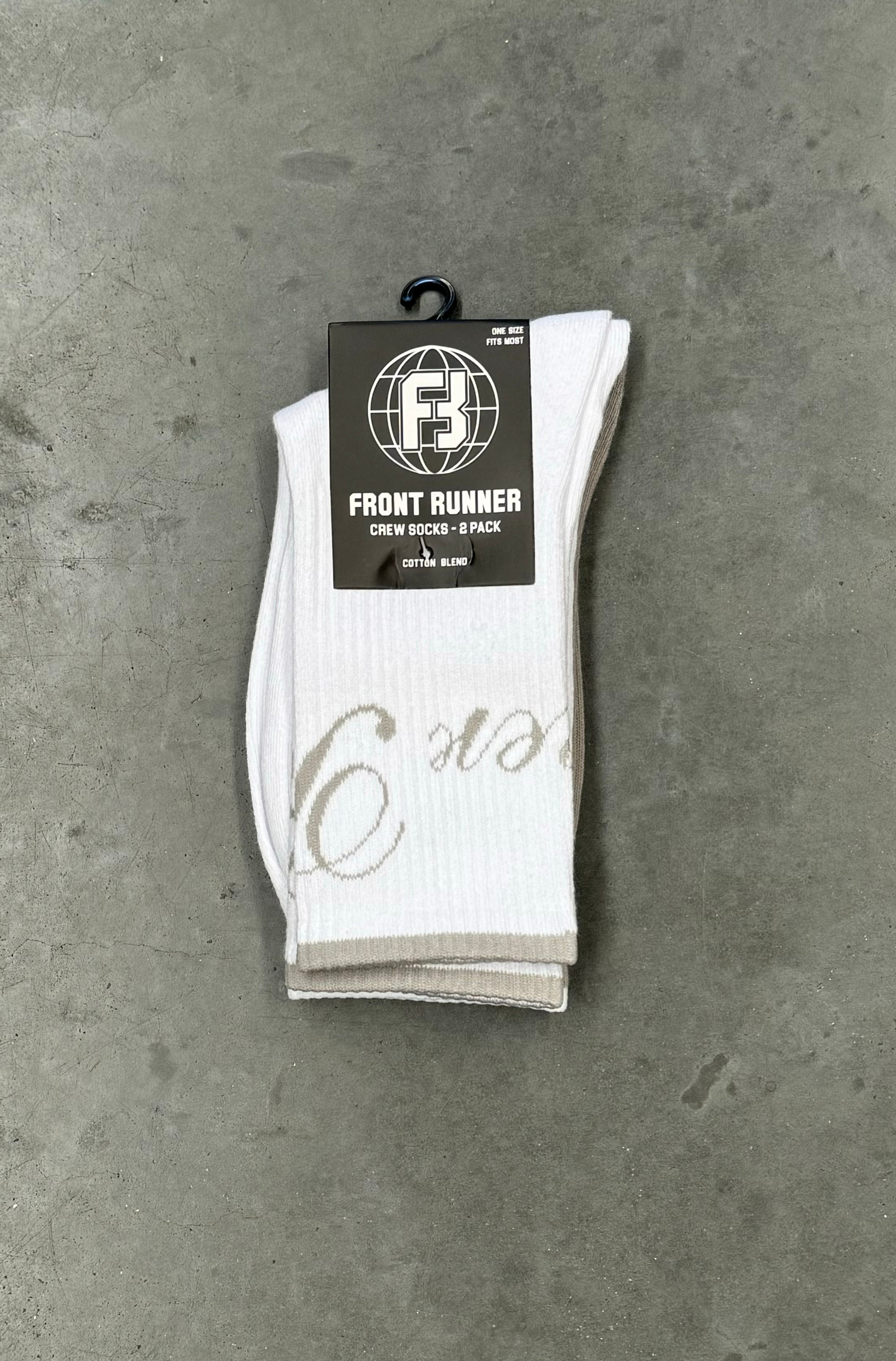 Front Runner Classic Socks 2-Pack - Grey & White