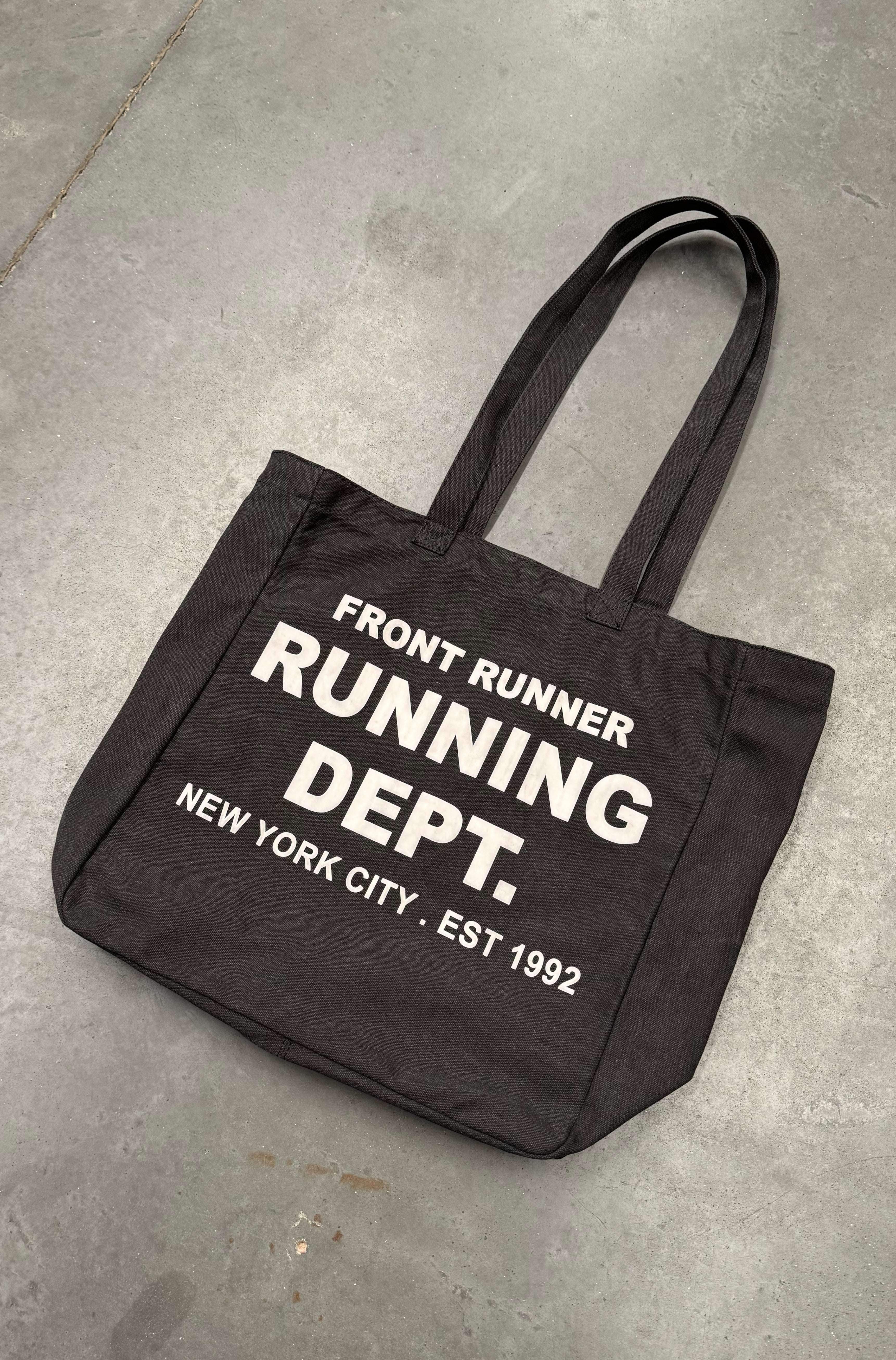 Black Running Tote Bag for Gym & Travel