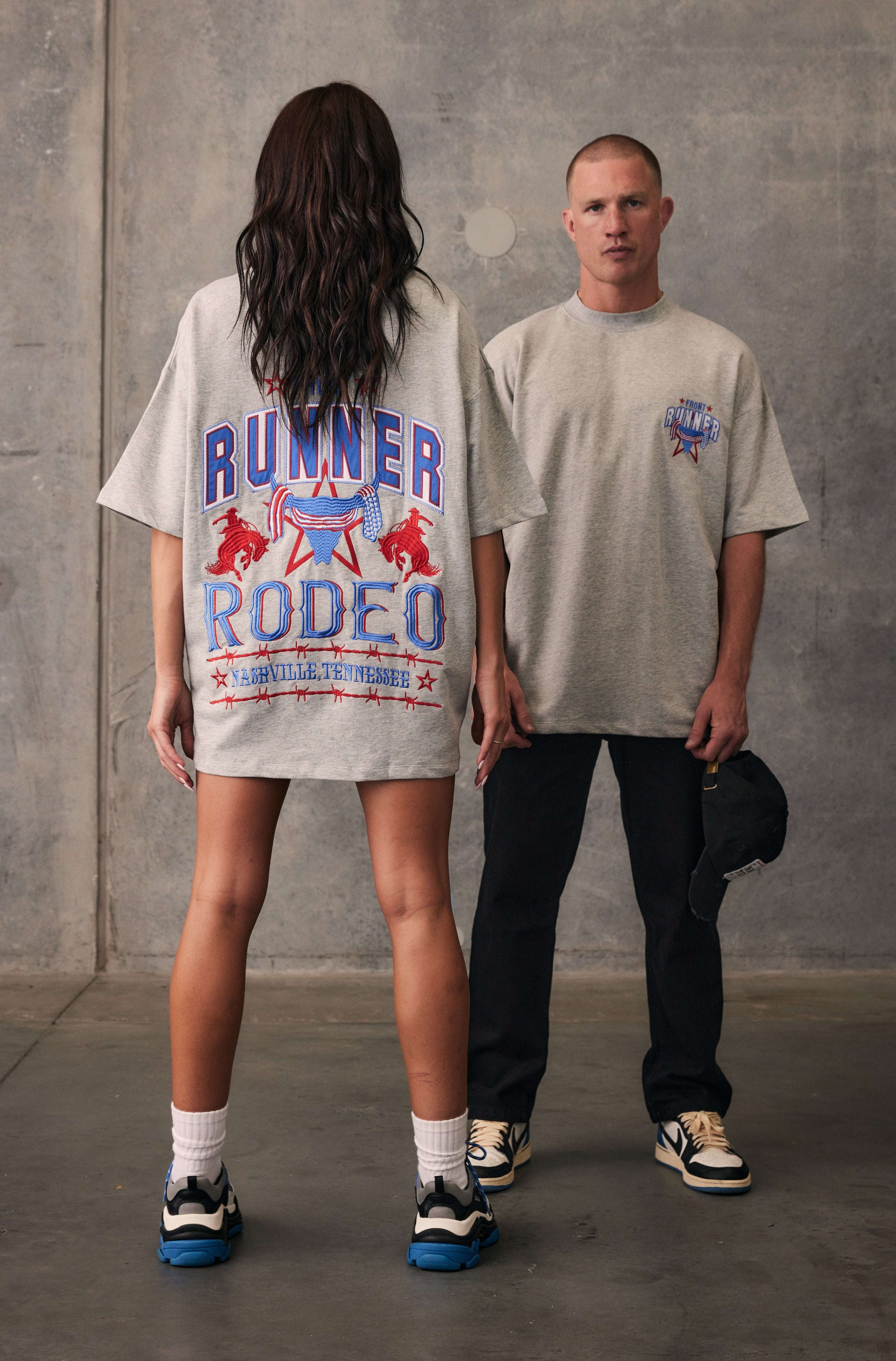 Grey Marle American Runner Tee – Athletic Comfort