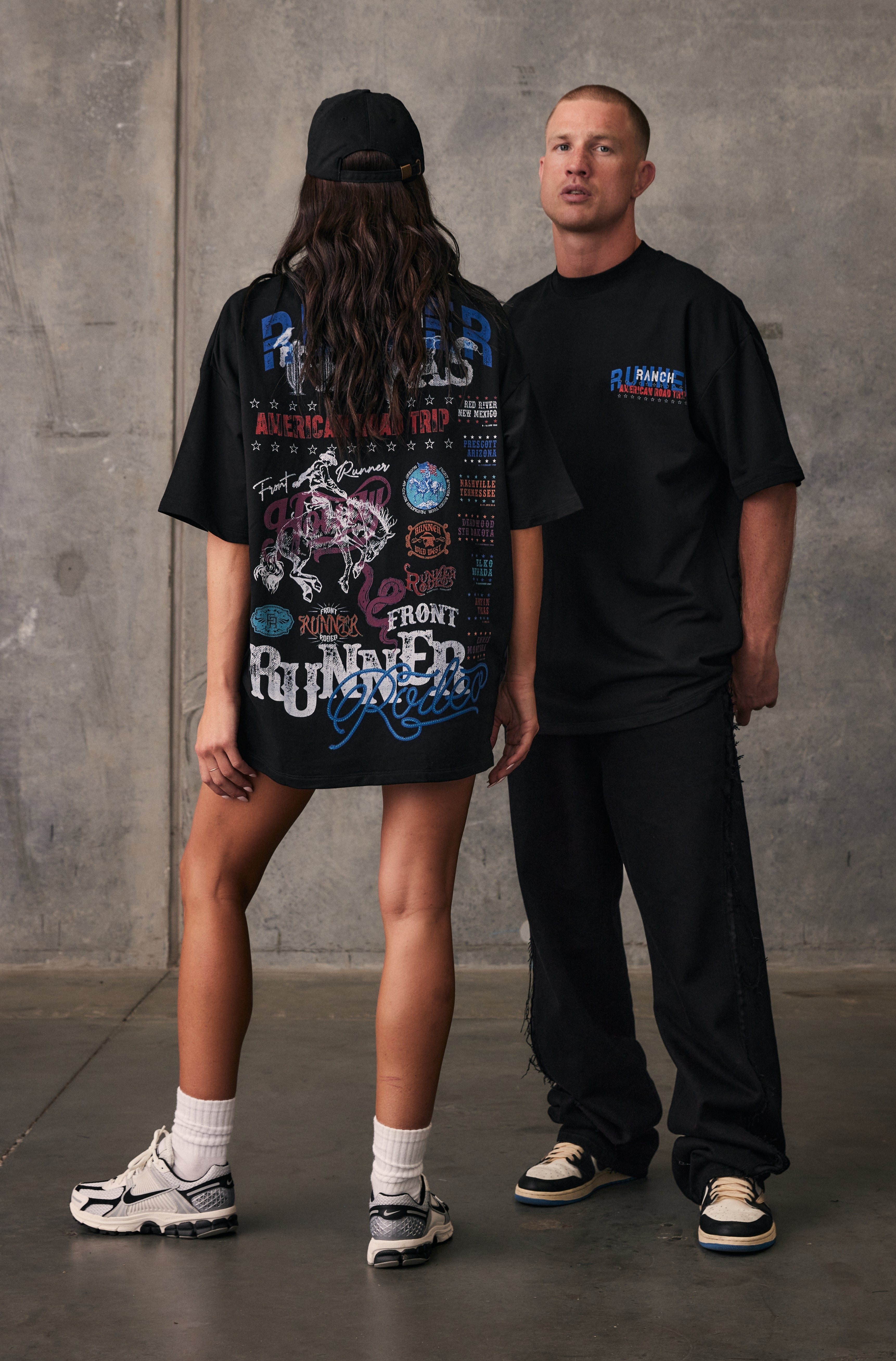 Black Travel T-Shirt for Road Trips