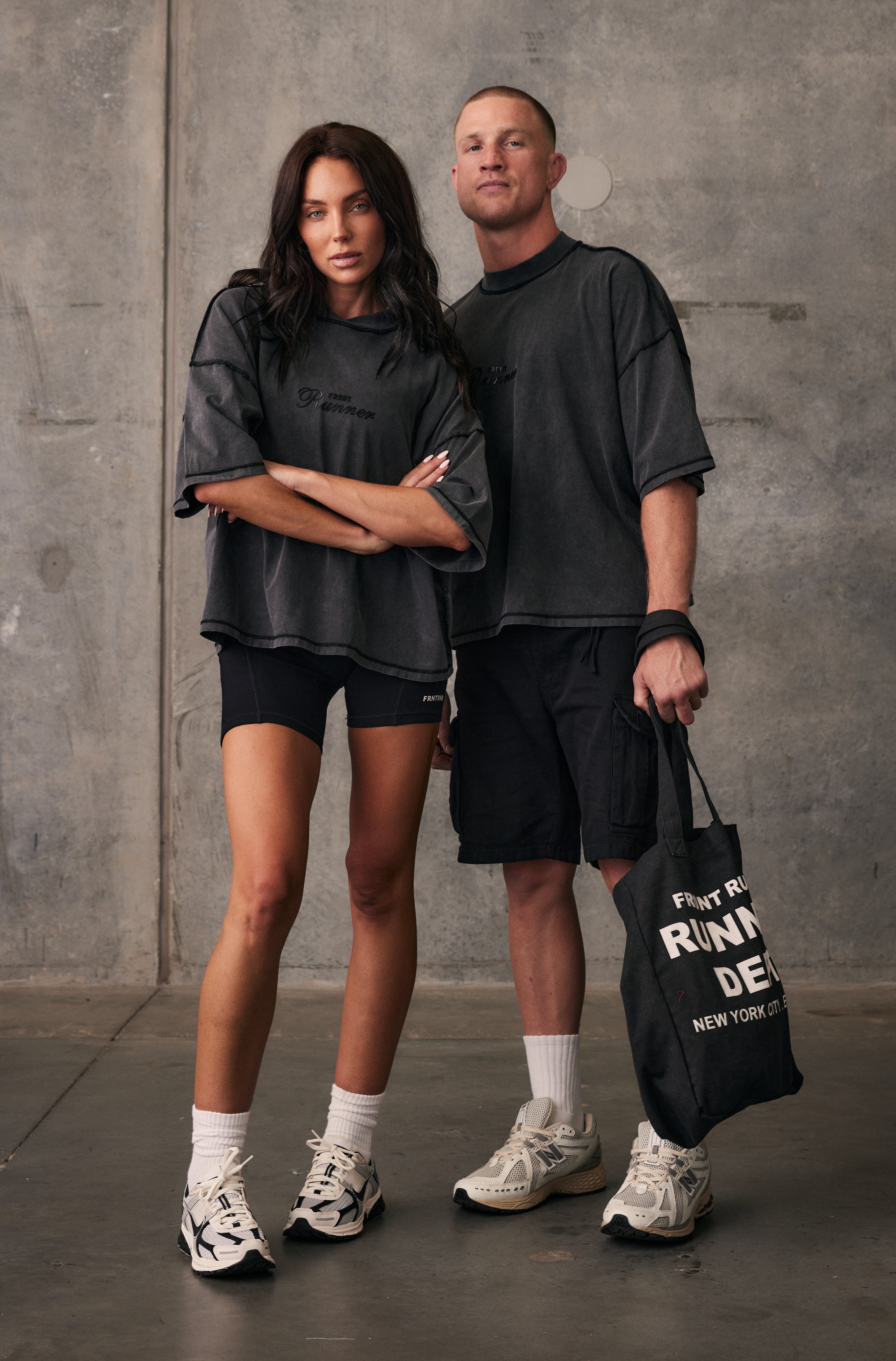 Black Boxy Reverse Tee - Relaxed Fit