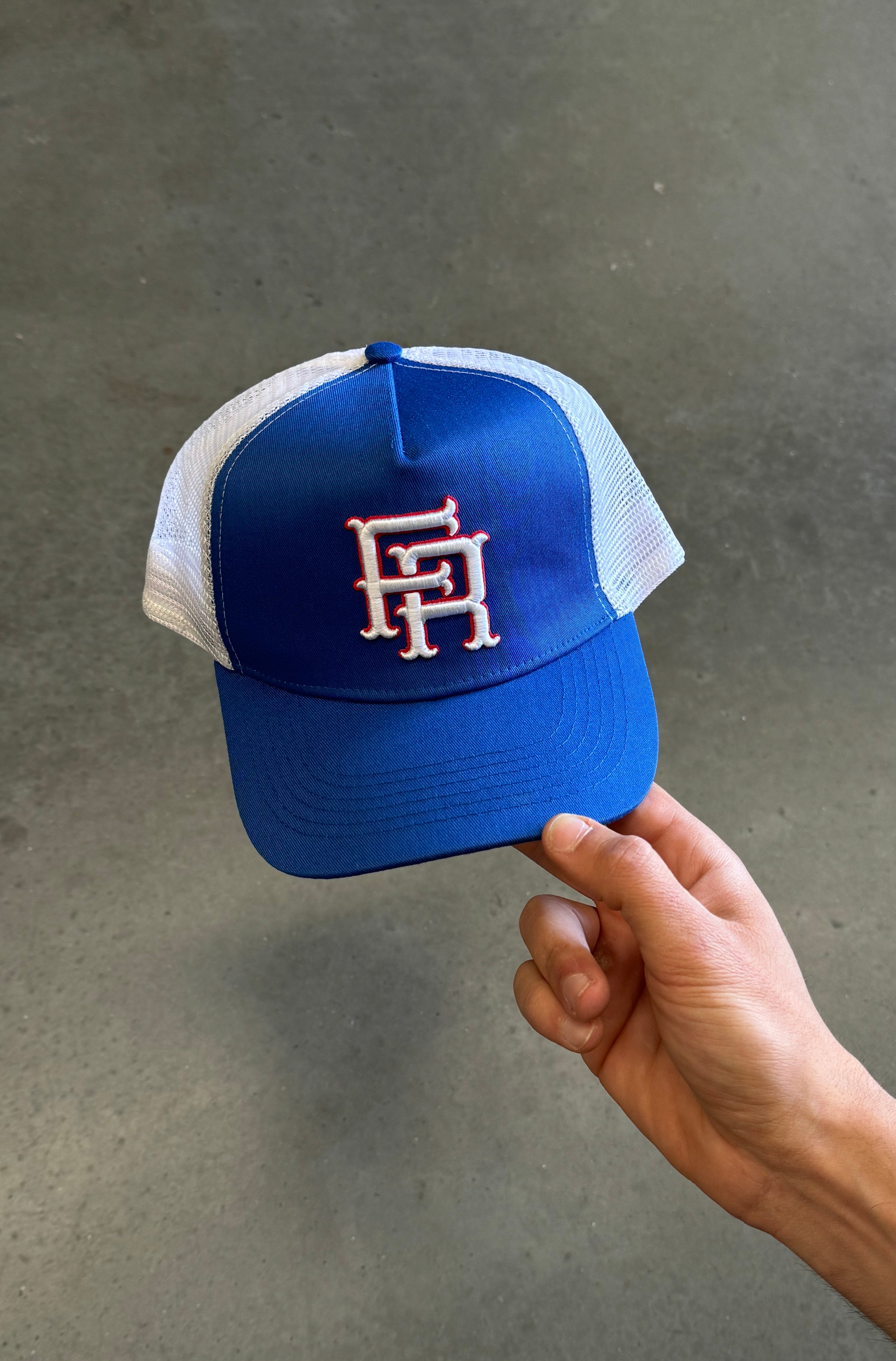 Blue FR Baseball Cap with Logo