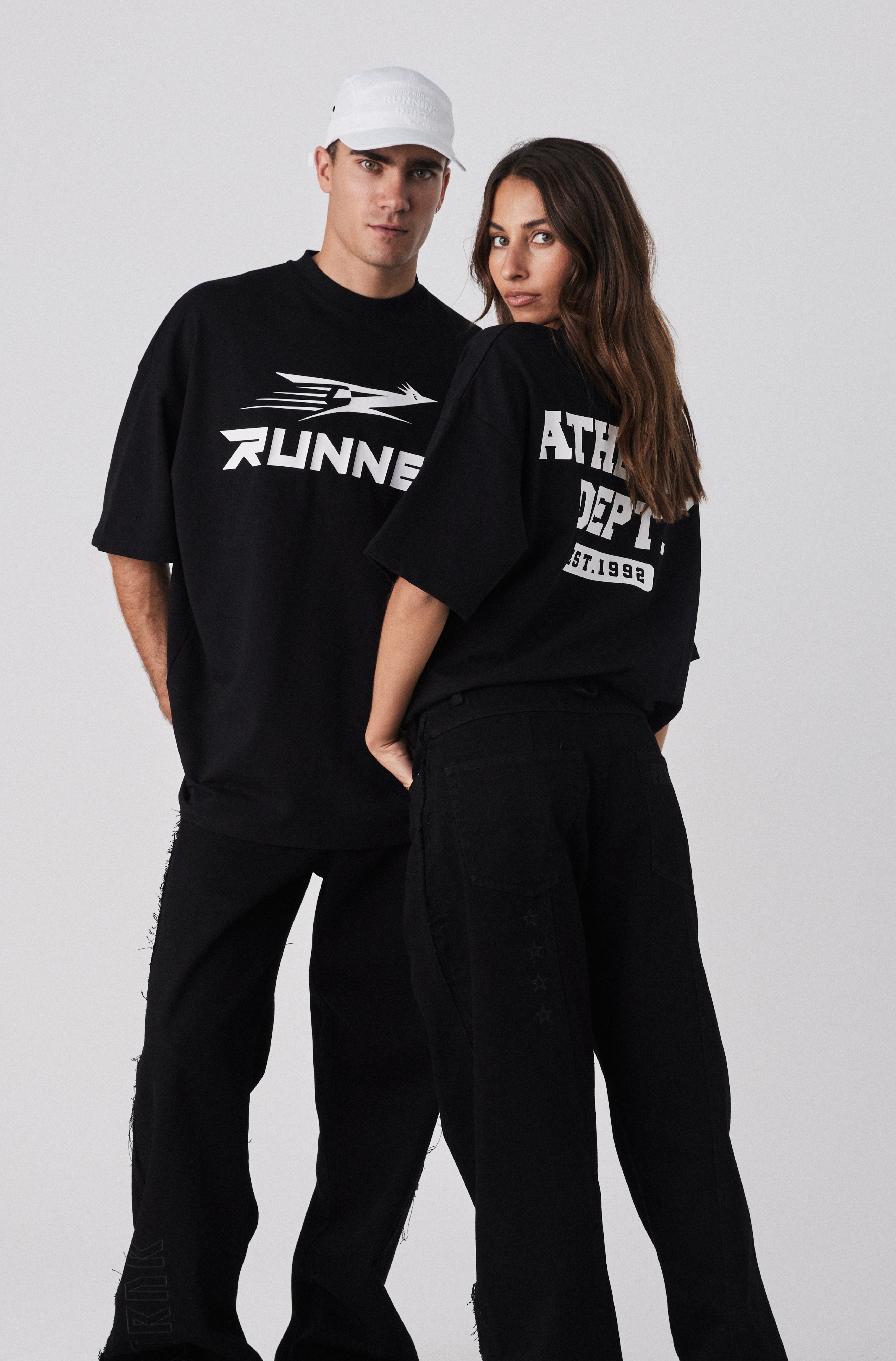 Black & White Road Runner Graphic Tee