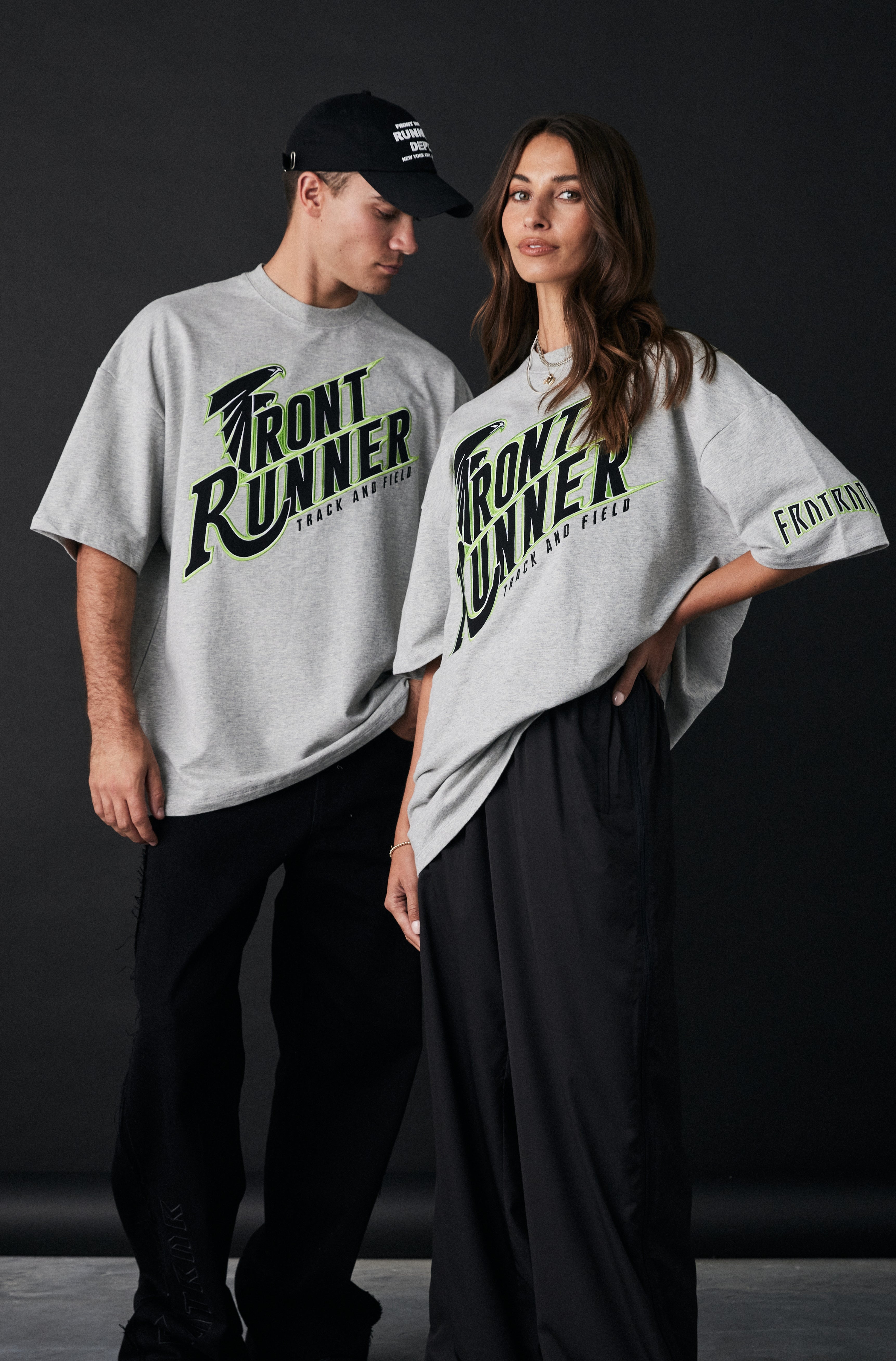 Grey Lime T&F Cotton Tee - Casual Fit