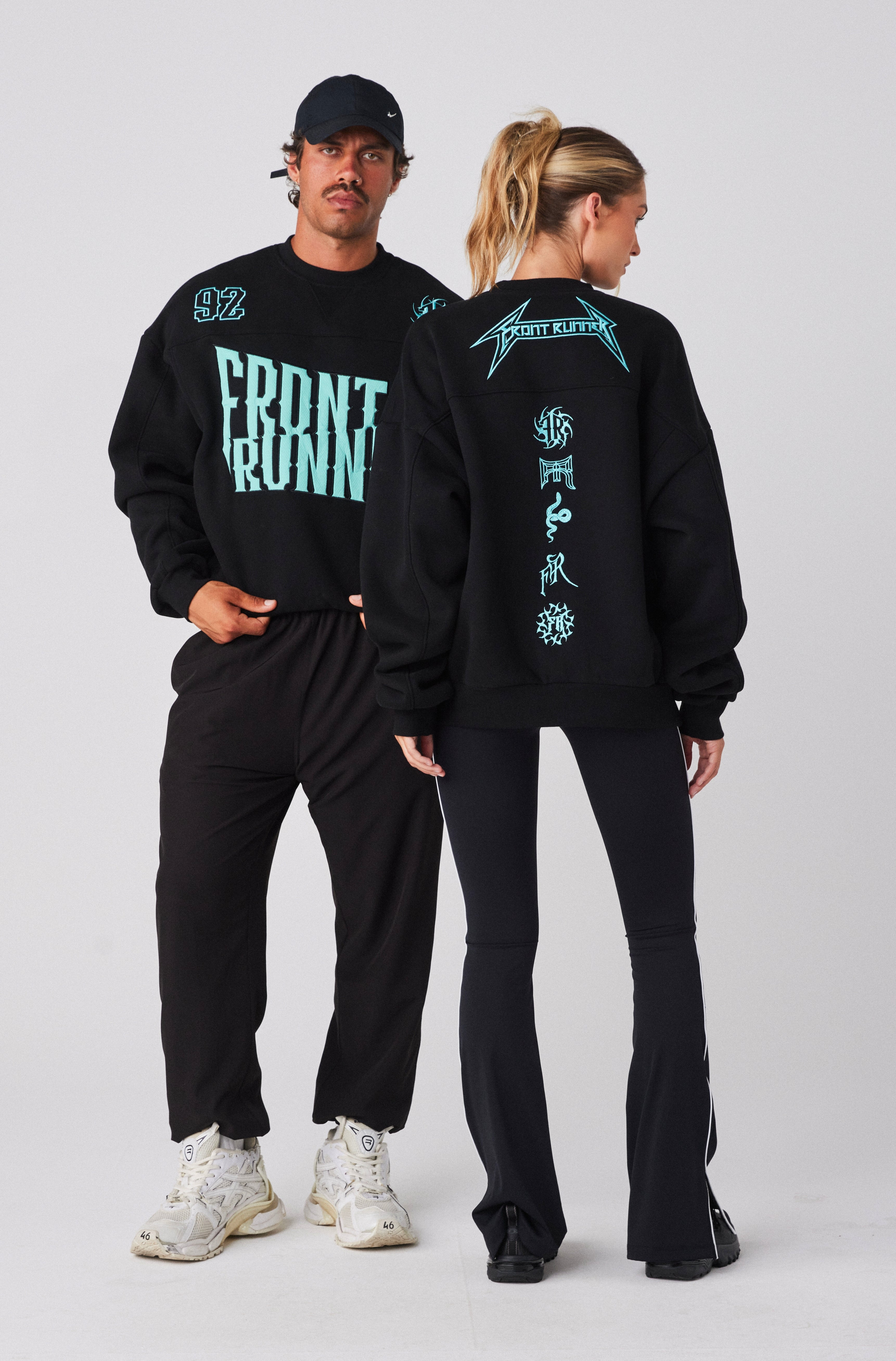 Black Tiffany Pyro Crewneck Sweatshirt