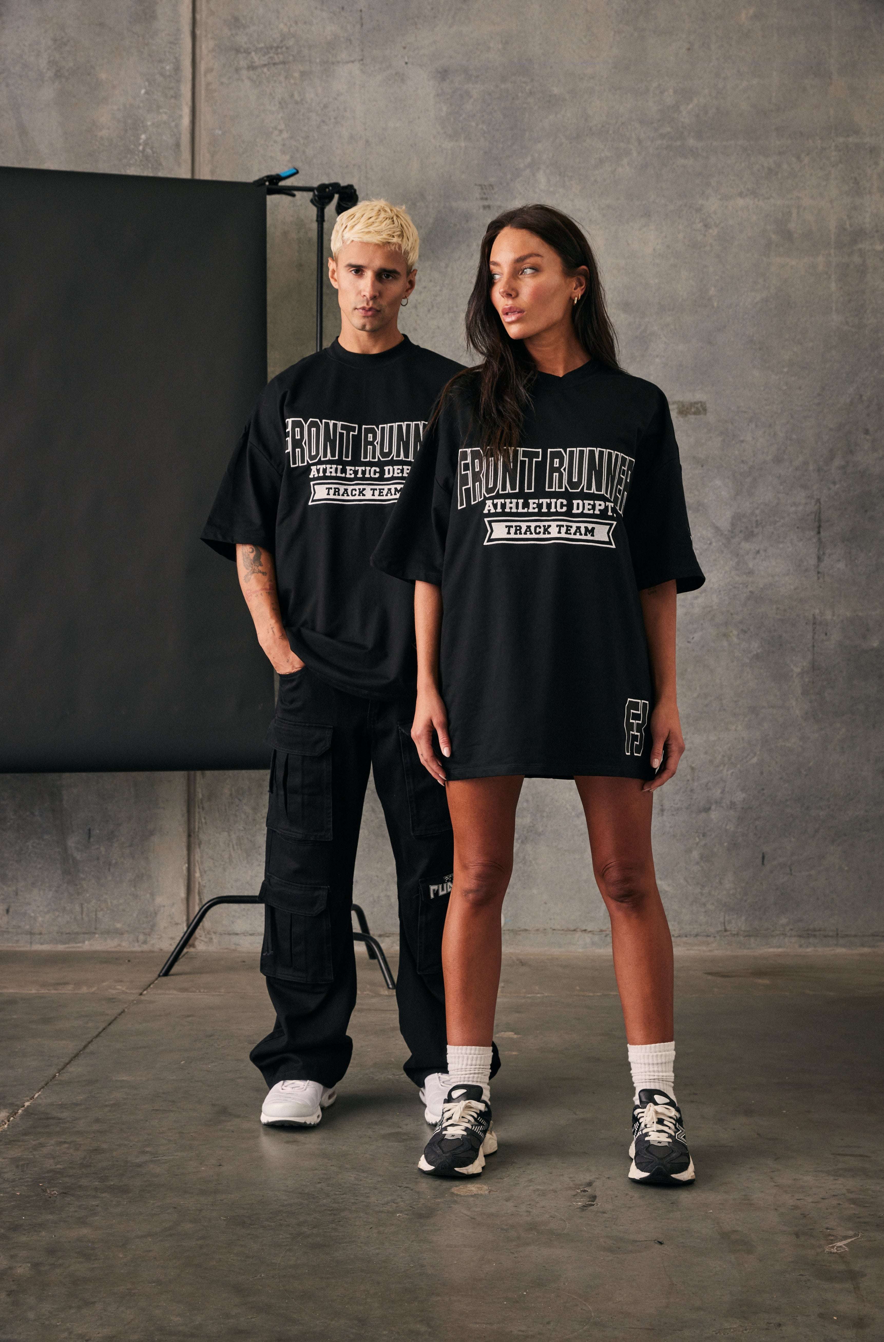 Classic Black & White Athletic Tee for Sports Teams
